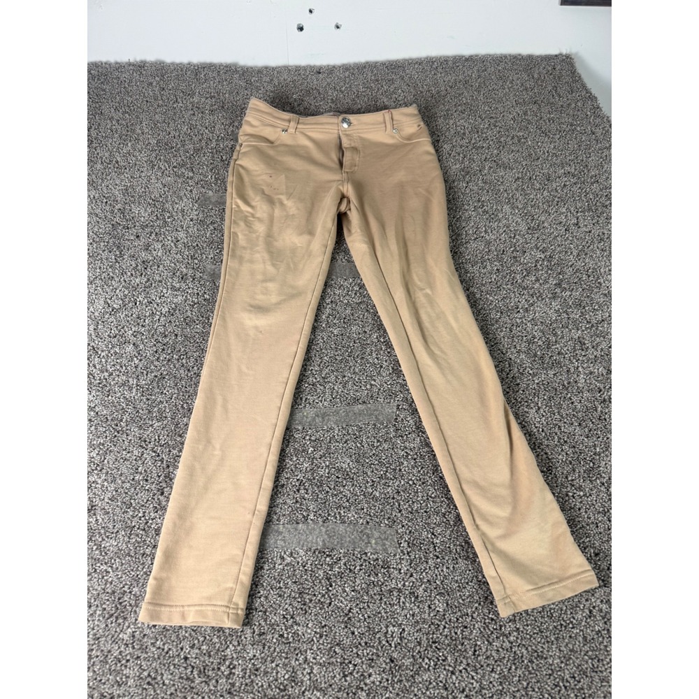 Tan Skinny Stretch Pants Khaki Five Pocket Casual Trousers Women Size Small